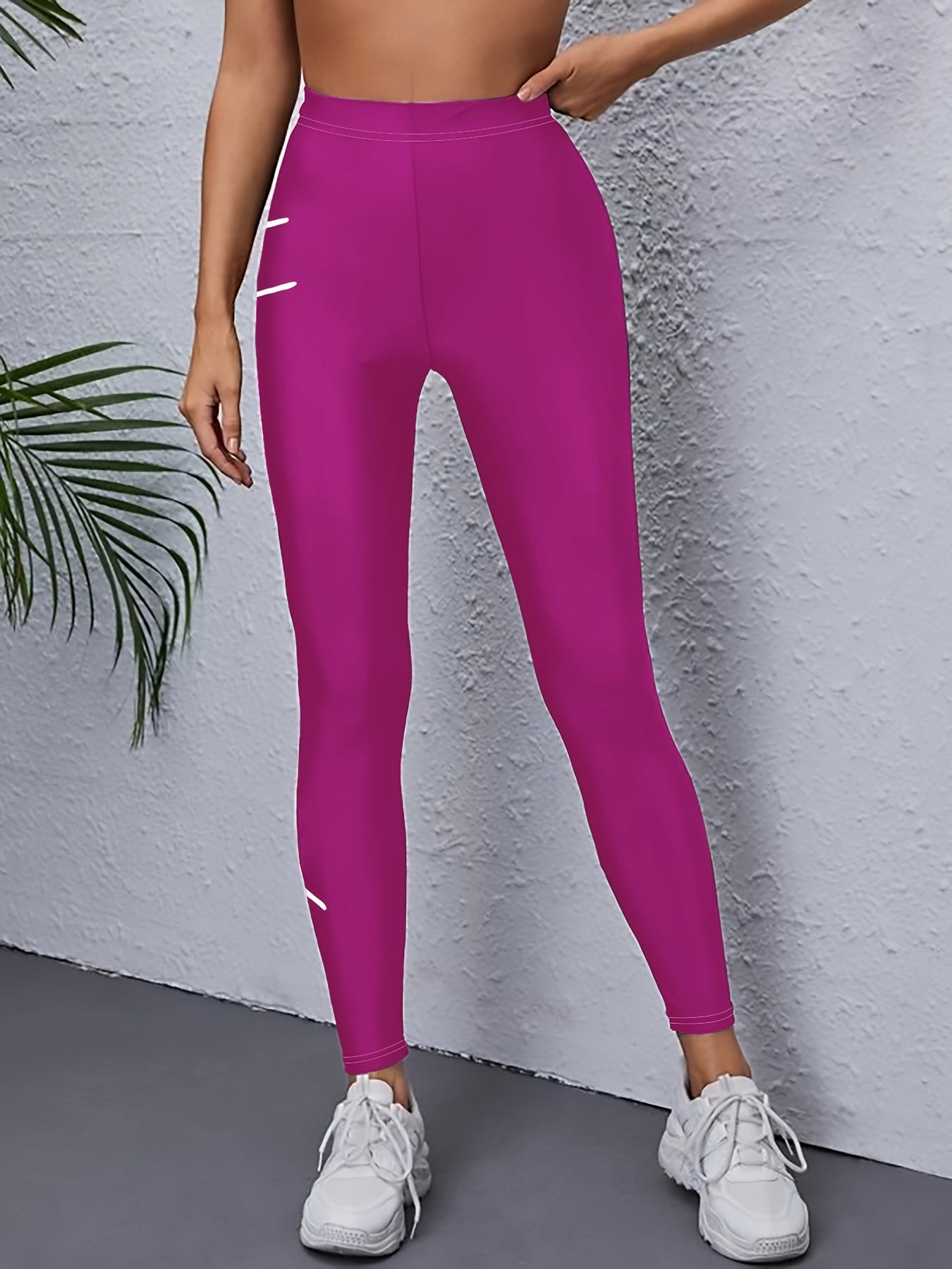 Solid High Waist Yoga Leggings for Women