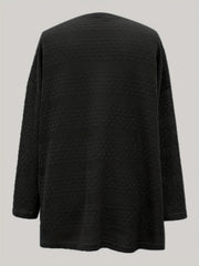 Casual Cardigan Women's Plus Solid Long Sleeve Open Front Semi Sheer