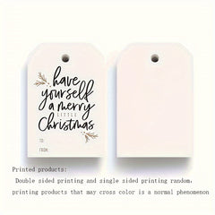 50pcs Christmas Hanging Cards Merry Christmas Blank Writing Congratulations
