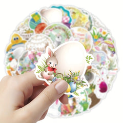 49Pcs Easter Egg Bunny Carrot Stickers Ideal Easter Gift