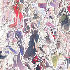 54pcs Girl Series Sticker Bags PVC for Scrapbooking Journaling