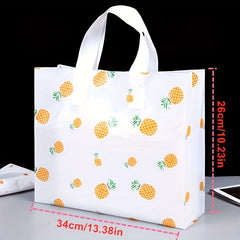 5pcs Flower Print Tote Bags Transparent Plastic Tote Bag