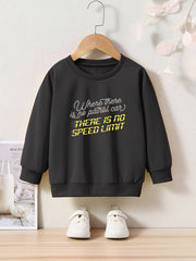Toddler Kids Letter Print Casual Long Sleeve Sweatshirt