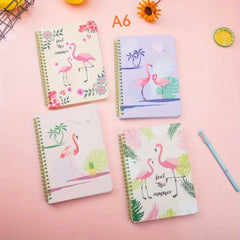 Flamingo Diary Spiral Coil Notebook 60 Pages