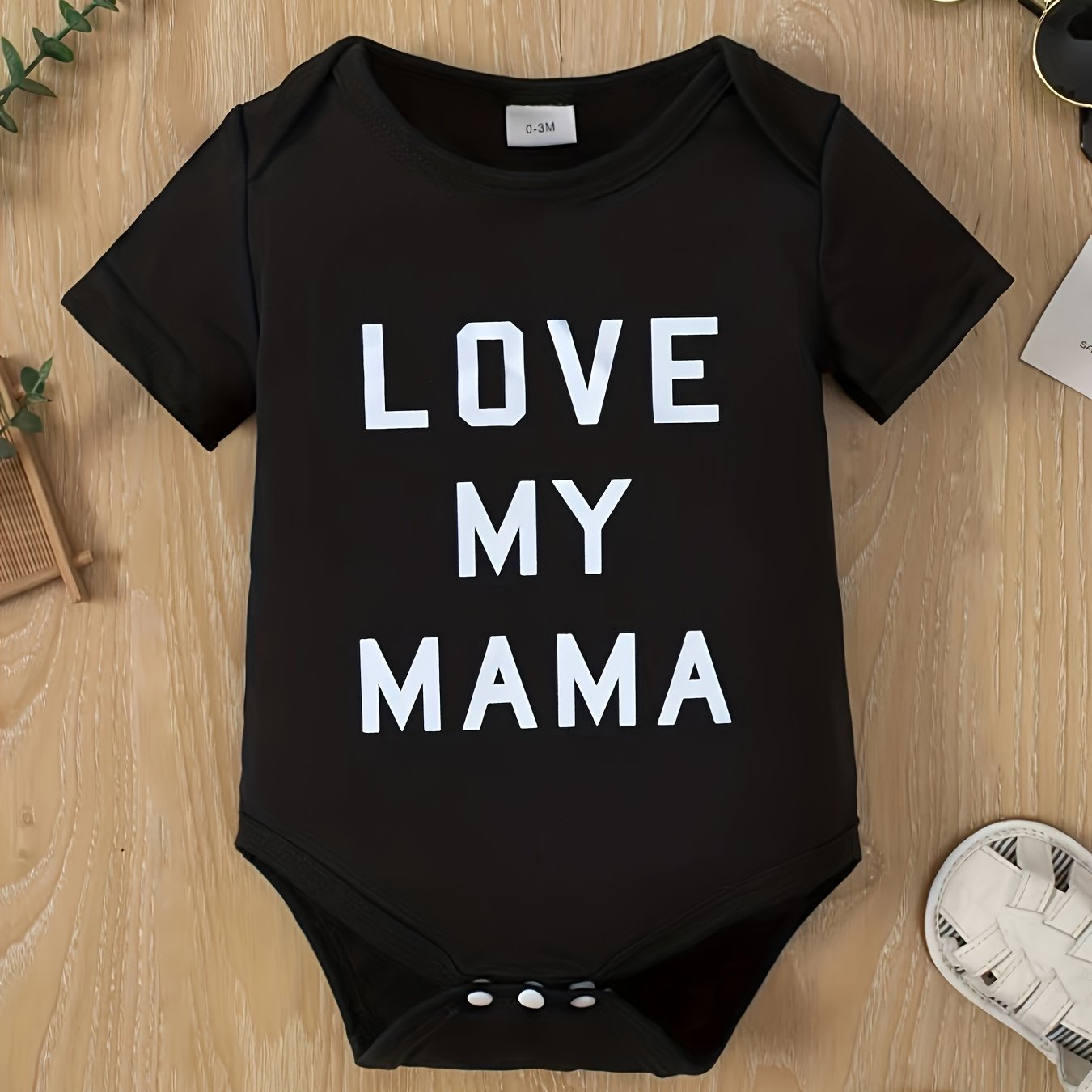Baby Cotton Onesie Love Print Triangle Creeper Romper