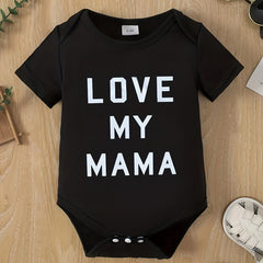 Baby Cotton Onesie Love Print Triangle Creeper Romper