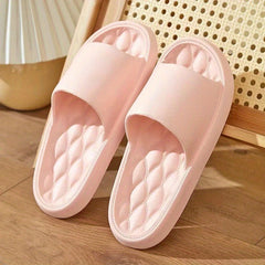 Women's Open Toe Slippers Quick Dry Slip On Pillow Slides Summer Bathroom Shoes