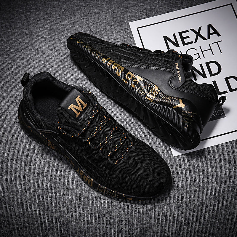 Men's Letter Graphic Lace Sneakers