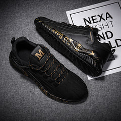 Men's Letter Graphic Lace Sneakers