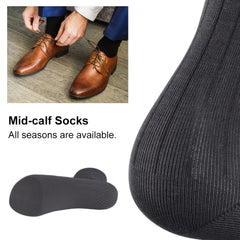 5pairs Men's Mid Calf Running Socks for Shoes Sports Tennis Sneakers