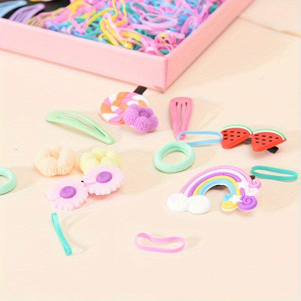 1104pcs Women Hair Accessories Set Hair Clips & Flower Hair Ties
