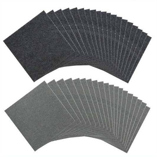 20pcs Commercial Carpet Floor Tiles 30x30cm Washable DIY Square Carpet Tile