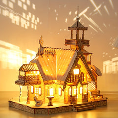 3D Wooden Villa Puzzle Model Adult DIY Home Decoration