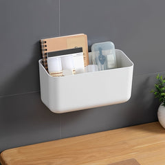 Office Wall Mounted Storage Box Pen Holder Large Capacity Adhesive Organizer
