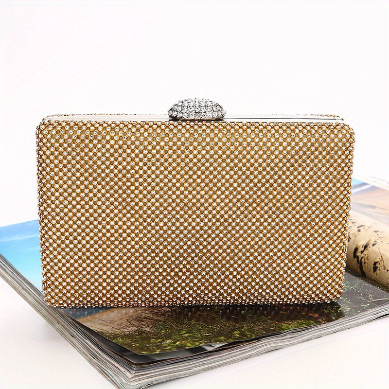 Glitter Rhinestone Evening Bag Dinner Clutch Purse Formal Banquet Handbag