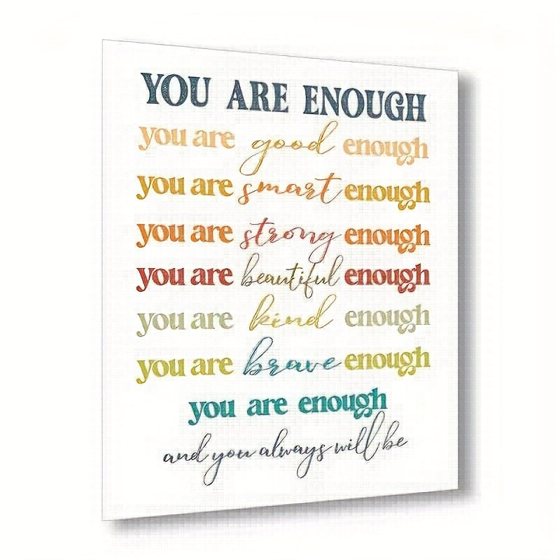 You Are Enough Retro Positive Prints Motivational Posters