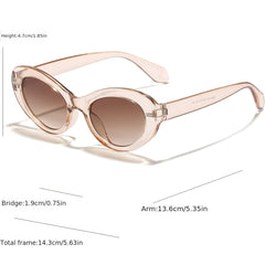 Vintage Ladies Oval Sunglasses UV Protection