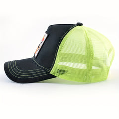 Unisex Sunshade Adjustable Baseball Cap with Parrot Embroidery