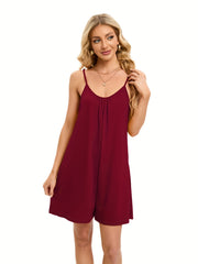Backless Cami Romper Jumpsuit for Women's Clothing