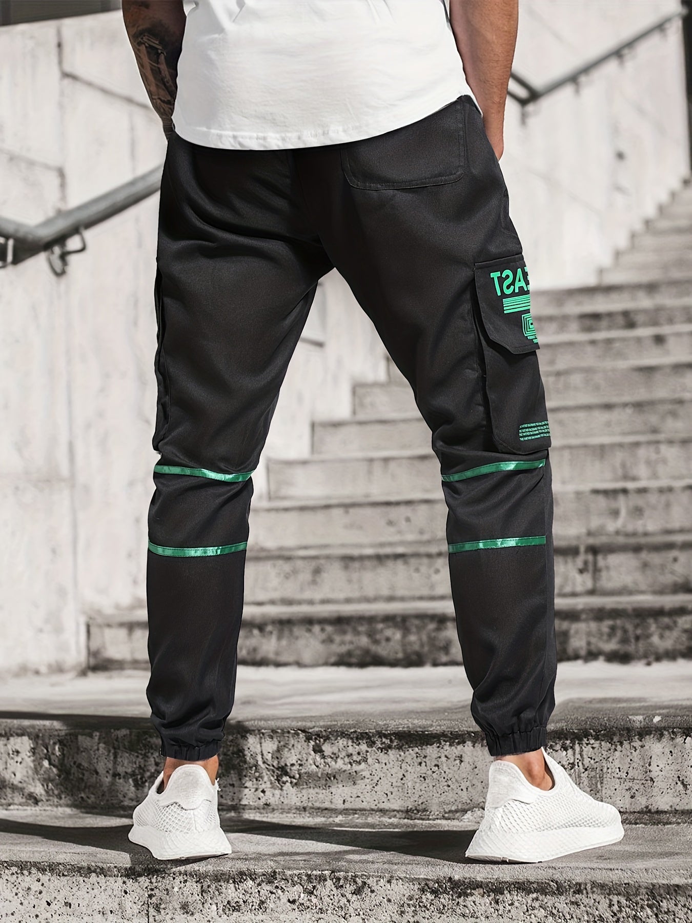 Big Pocket Joggers Men's Casual Loose Fit Drawstring Pants