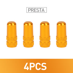 4pcs Aluminum Alloy Bike Valve Covers Dust Dirt Protection