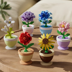 Eternal Blooming Bouquet Artificial Flowers DIY Potted Plants Desktop Deco