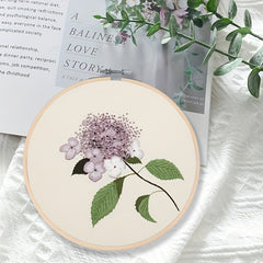 Flower Cross Stitch Kit with Embroidery Thread and Printed Cloth