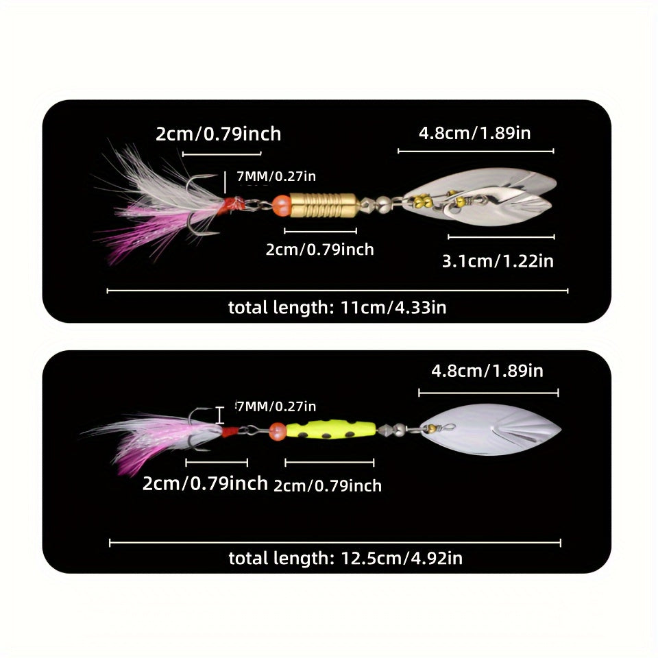 10PCS 7g 10g Sea Fishing Lure Hard Bait Spinner Lure Sharp Hook Perch Carp