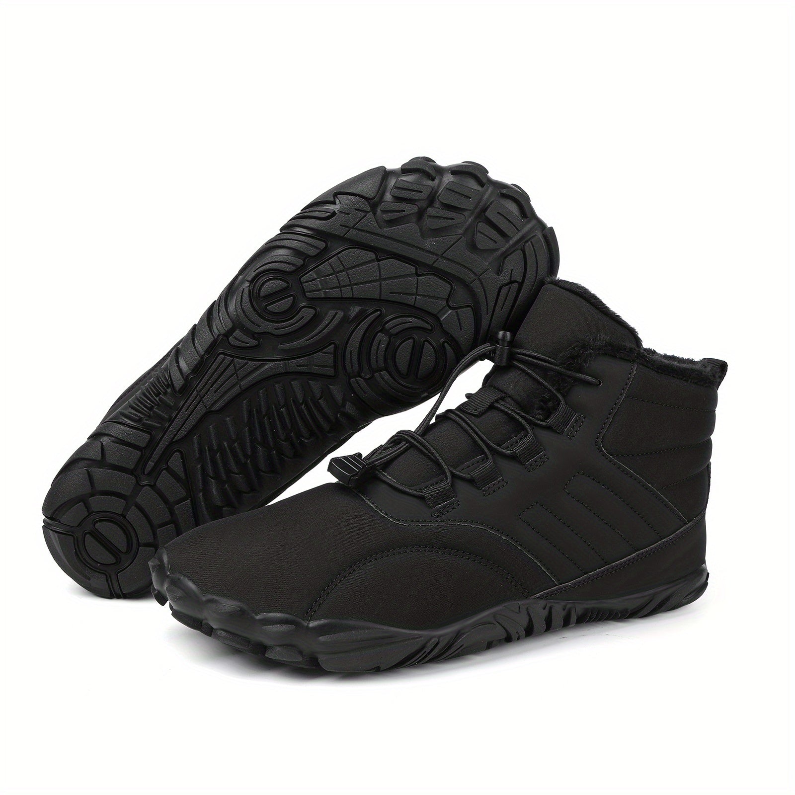 Fur Lined Thermal Hiking Boots Winter Waterproof Snow Shoes