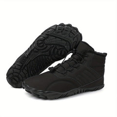Fur Lined Thermal Hiking Boots Winter Waterproof Snow Shoes