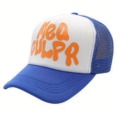 Hip Hop Letter Print Mesh Baseball Cap Trucker Cap