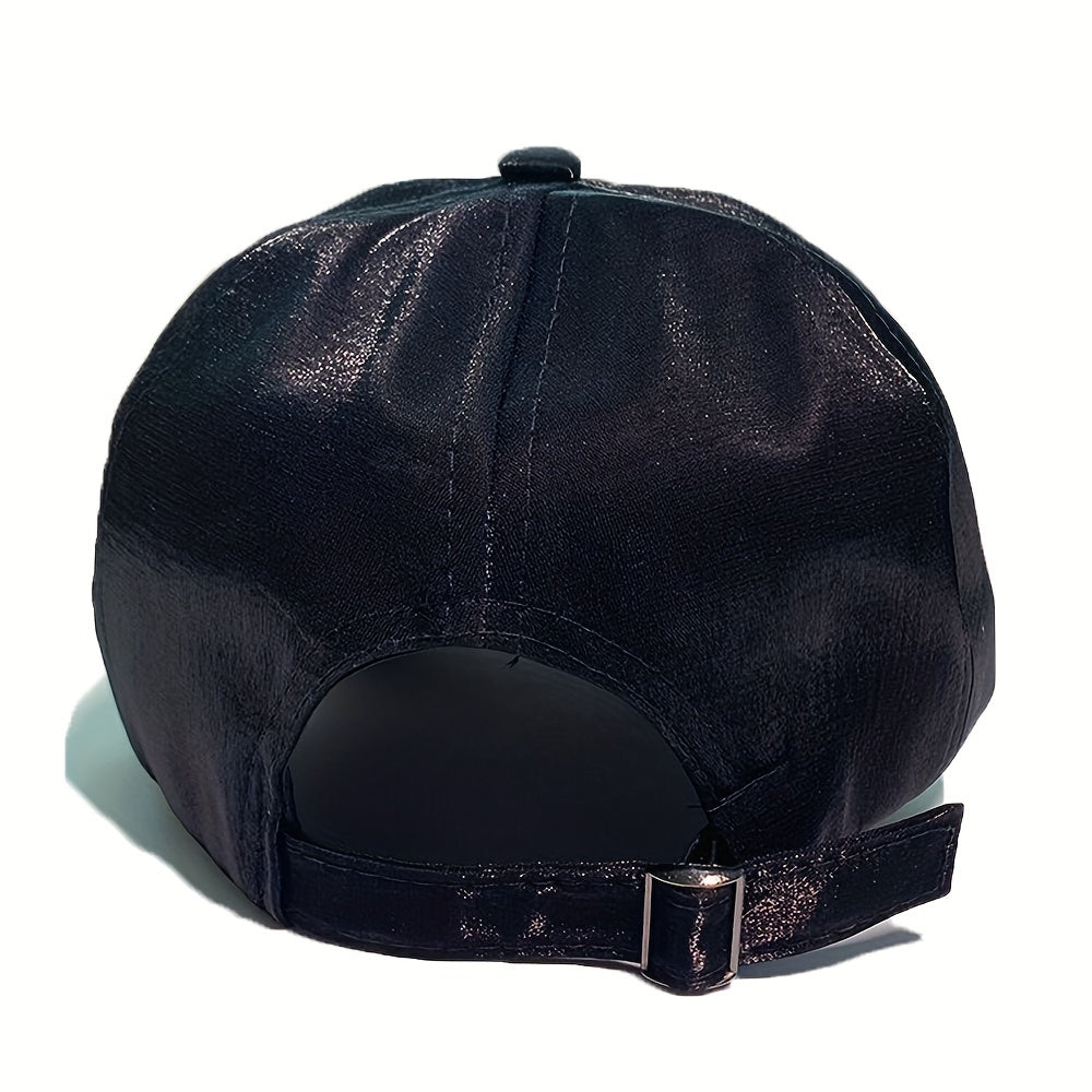 Rhinestone Butterfly Patch Baseball Cap Adjustable Sun Hat Women