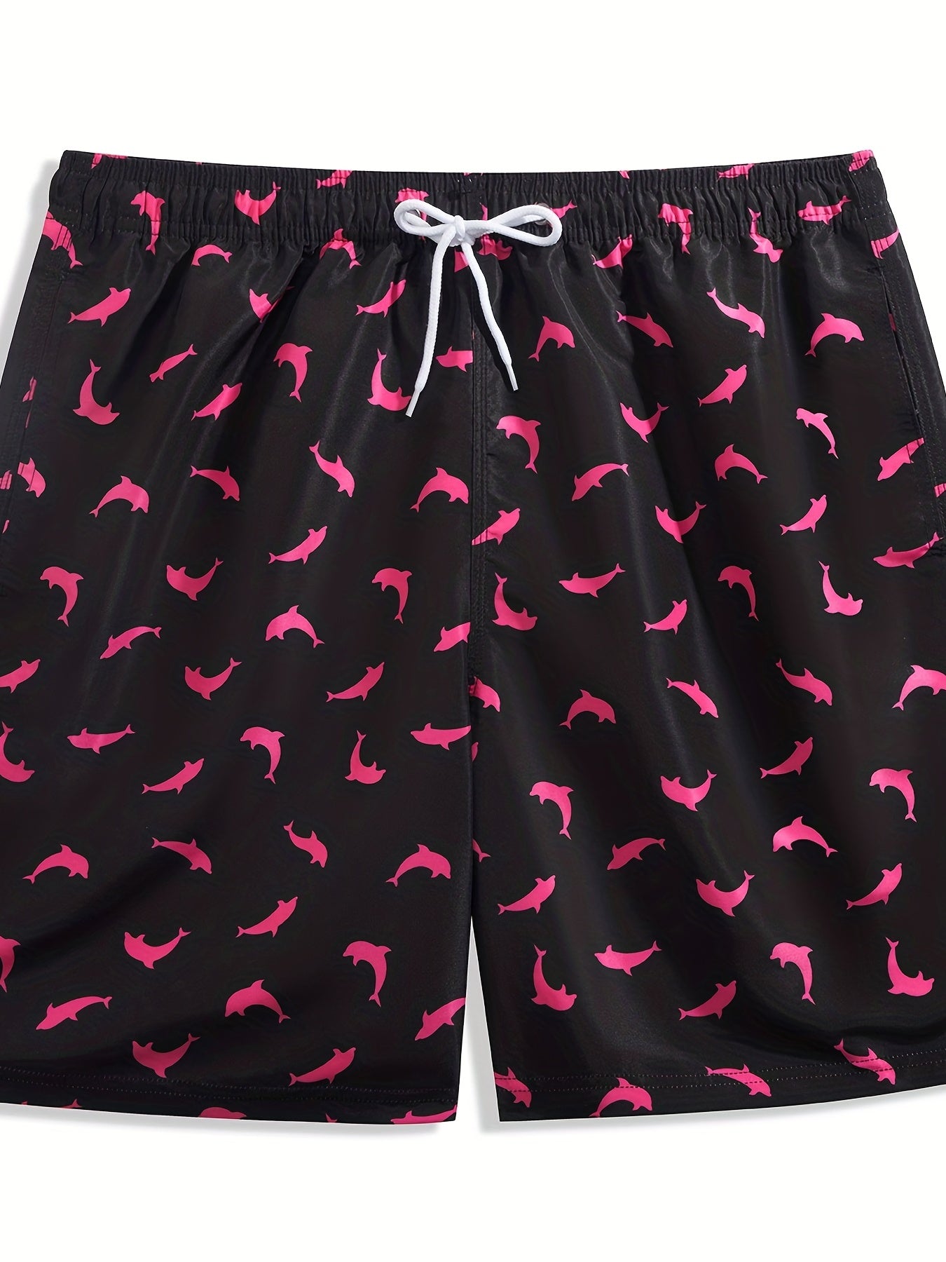 Dolphin Print Casual Drawstring Summer Beach Shorts