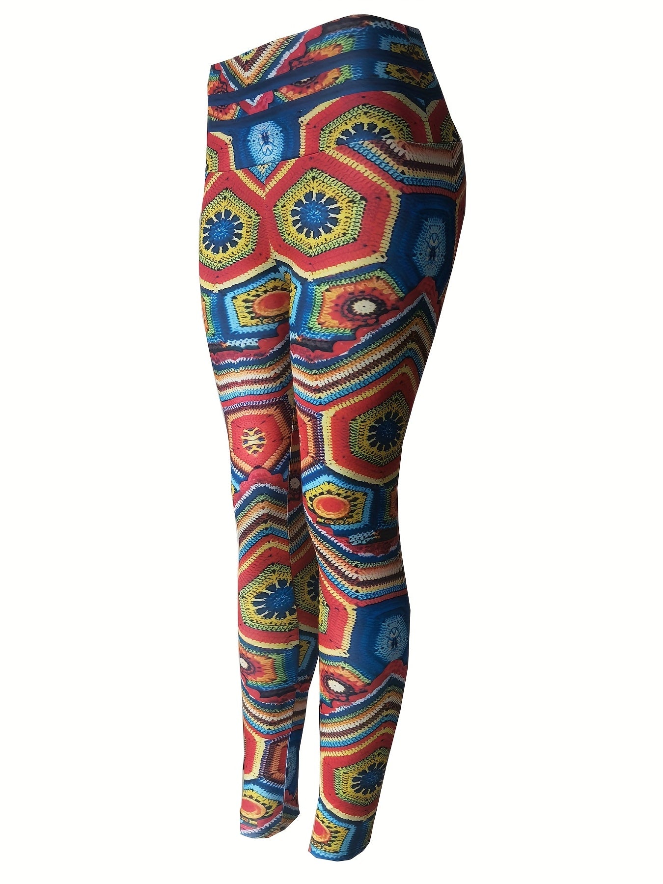 Geometric Print High Waist Sports Leggings