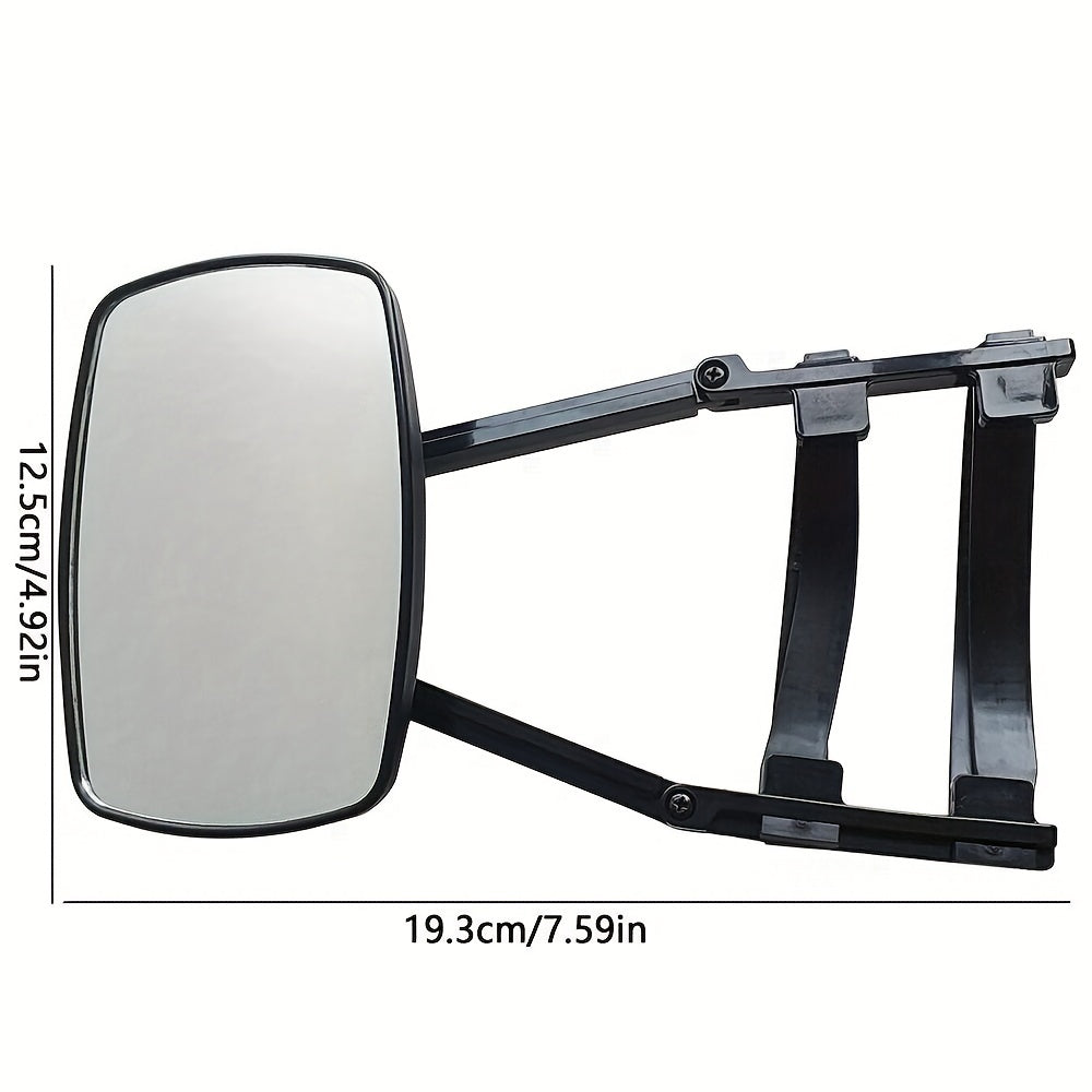 RV Truck Car Trailer Extension Rearview Mirror Extended Strap Flat Mirror