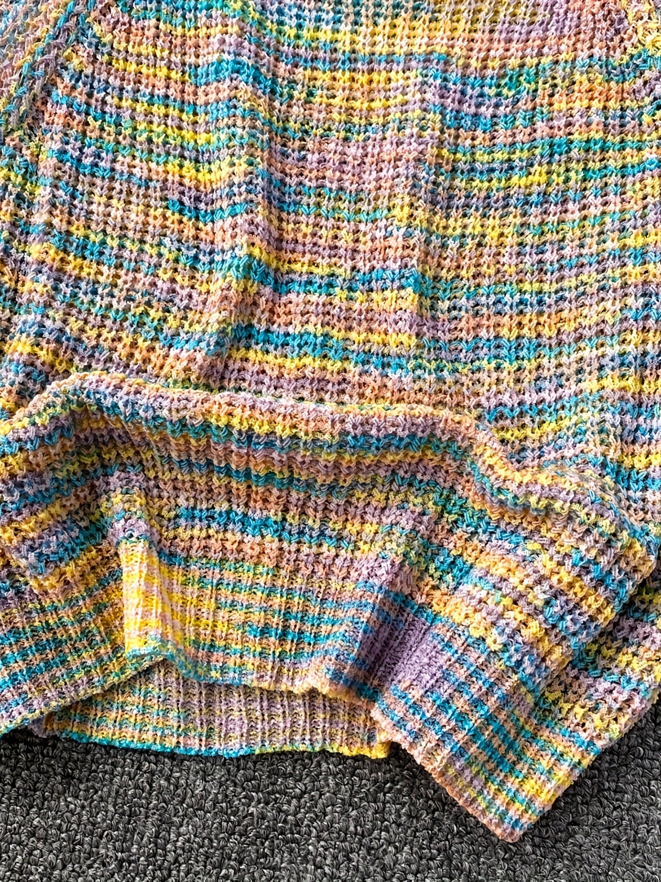 Colorful Knit Halter Neck Top Women's Clothing