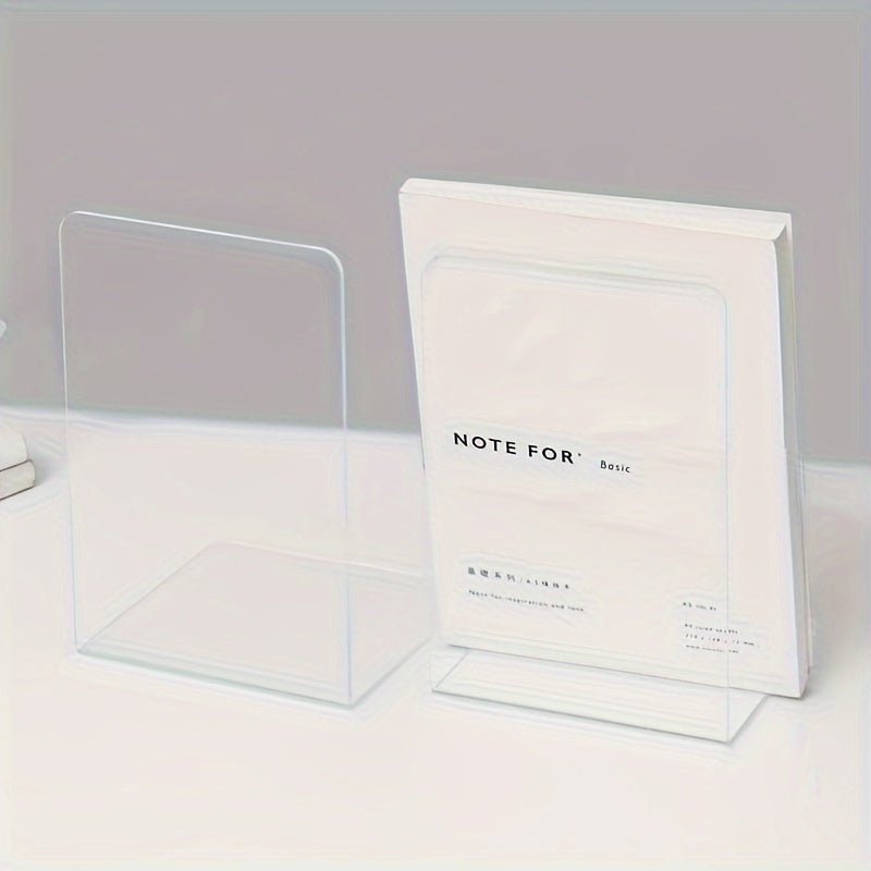 Transparent Plastic Bookend Desktop Book Stand School Home And Office Book Stand