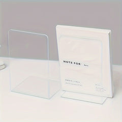 Transparent Plastic Bookend Desktop Book Stand School Home And Office Book Stand