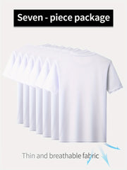 Xinso Prince 7Pcs Men's Quick Dry T-shirt, Breathable Mesh Base Layer
