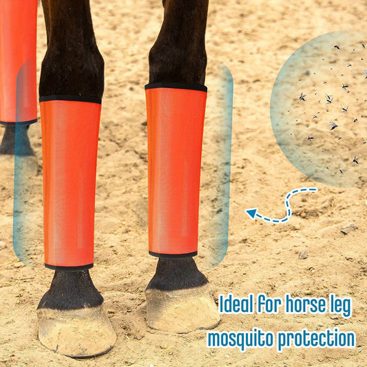 4pcs Mesh Fly Boots For Horses Breathable Protective Leg Wraps