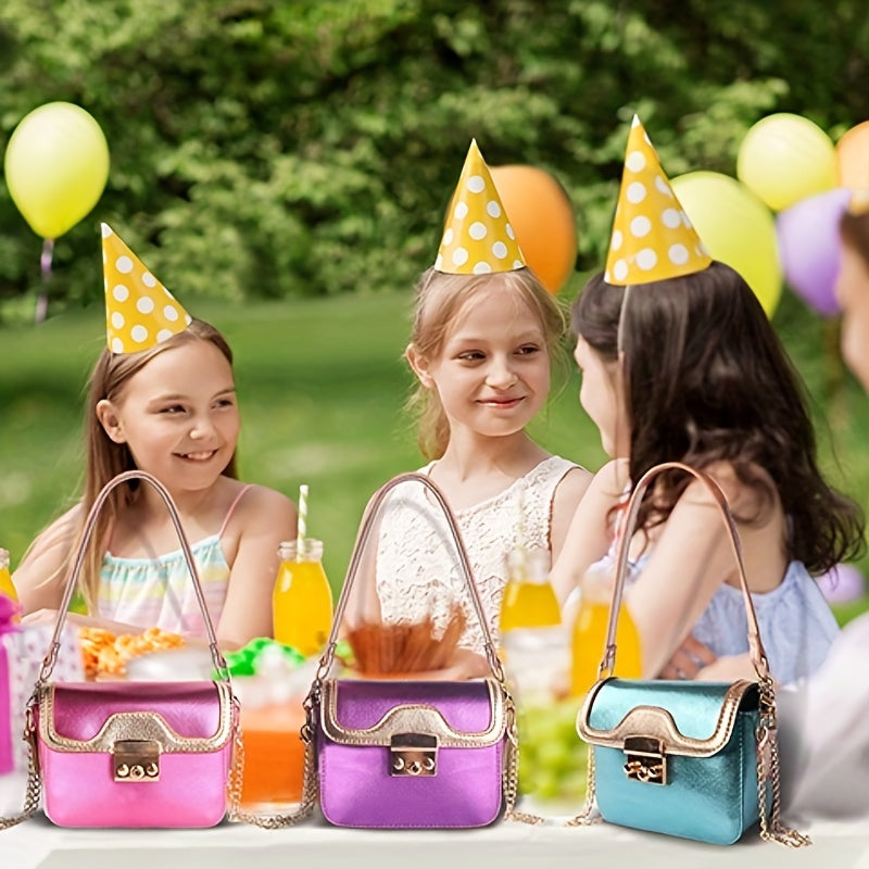 Toddler Princess Messenger Bag with Chain Kids Underarm Handbag