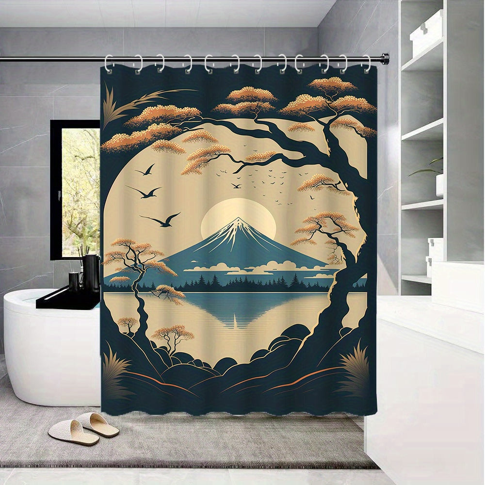 Waterproof Polyester Fabric Shower Curtain