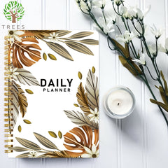 Tree Daily Planner Notebook 8.5x5.5 Inches