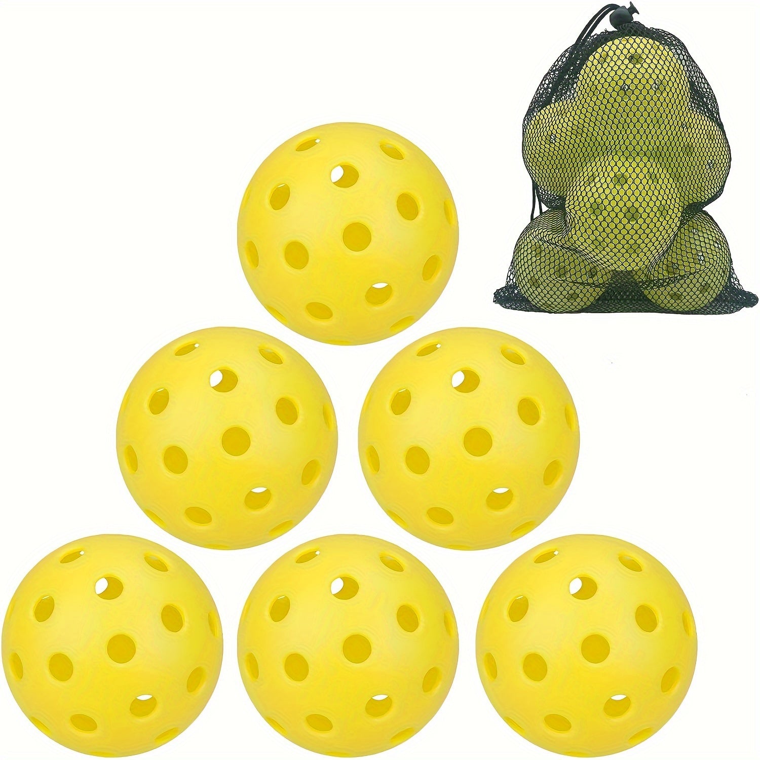 12pcs 40 Holes Outdoor Pickleball Balls High Bouncy Durable Balls