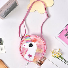 Kids' Unicorn Sequin Messenger Bag PU Waterproof Lightweight Crossbody