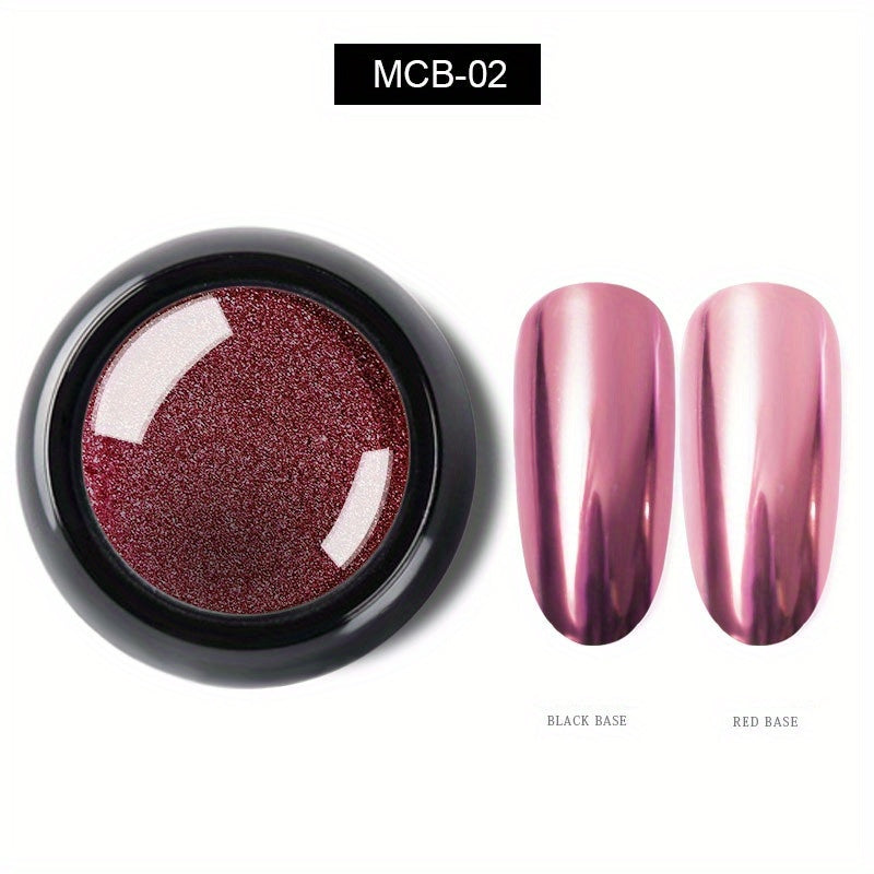 Holographic Red Magic Mirror Nail Powder Purple Nail Art Pigment