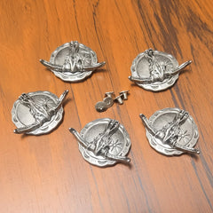 Bull Head Coin Studs Cow Skull Shank Buttons for Casual Wear