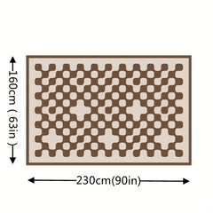Extra Large Shaggy Area Rug Geometric Pattern Cashmere Fluffy Rug