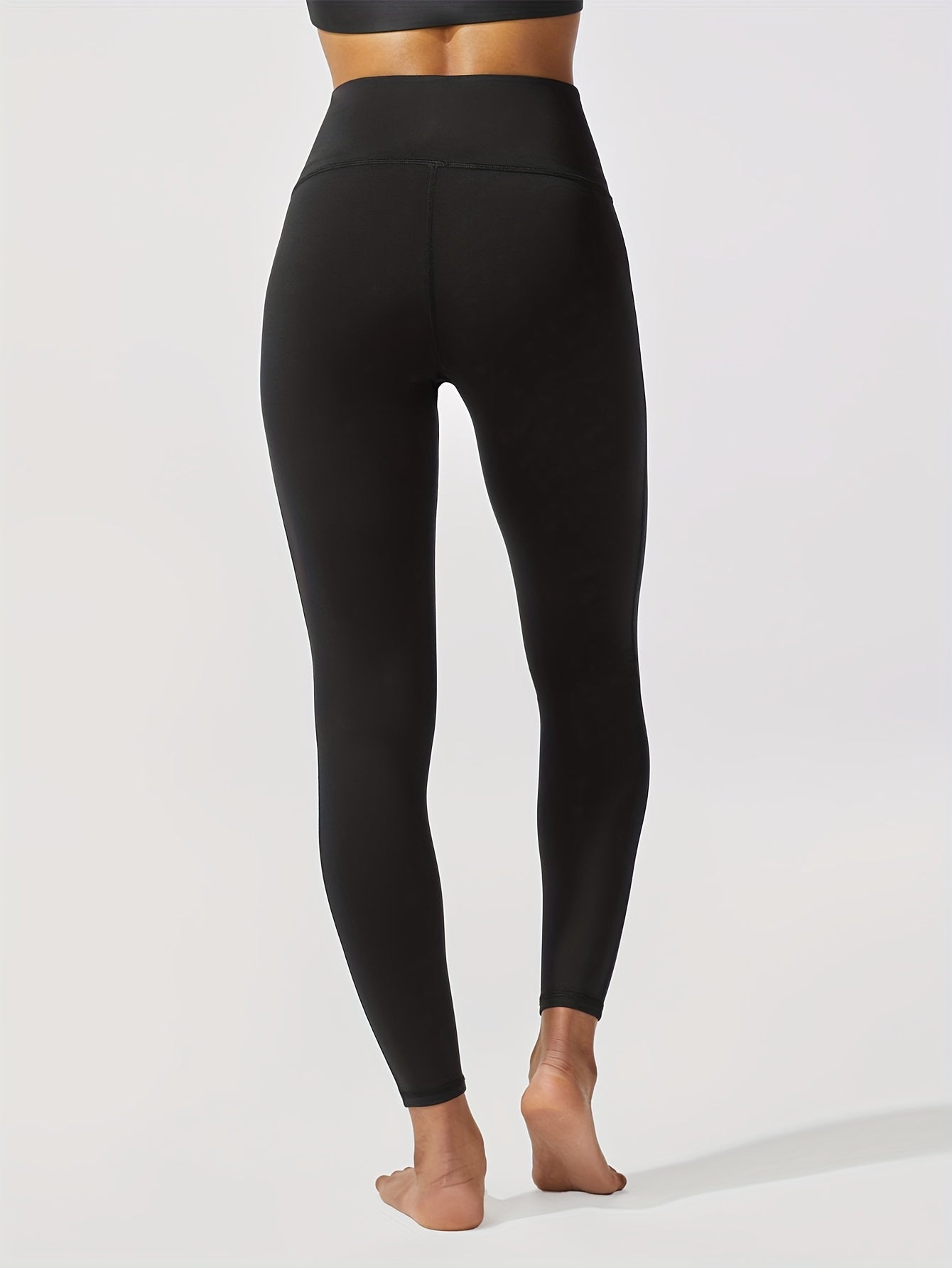 Sports Leggings Crisscross Wide Waistband Tummy Control Yoga Pants