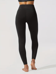 Sports Leggings Crisscross Wide Waistband Tummy Control Yoga Pants